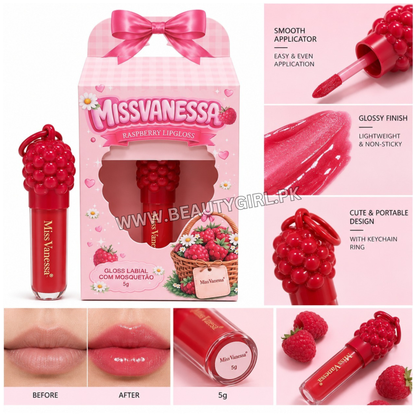 Miss Vanessa Raspberry Lip Gloss