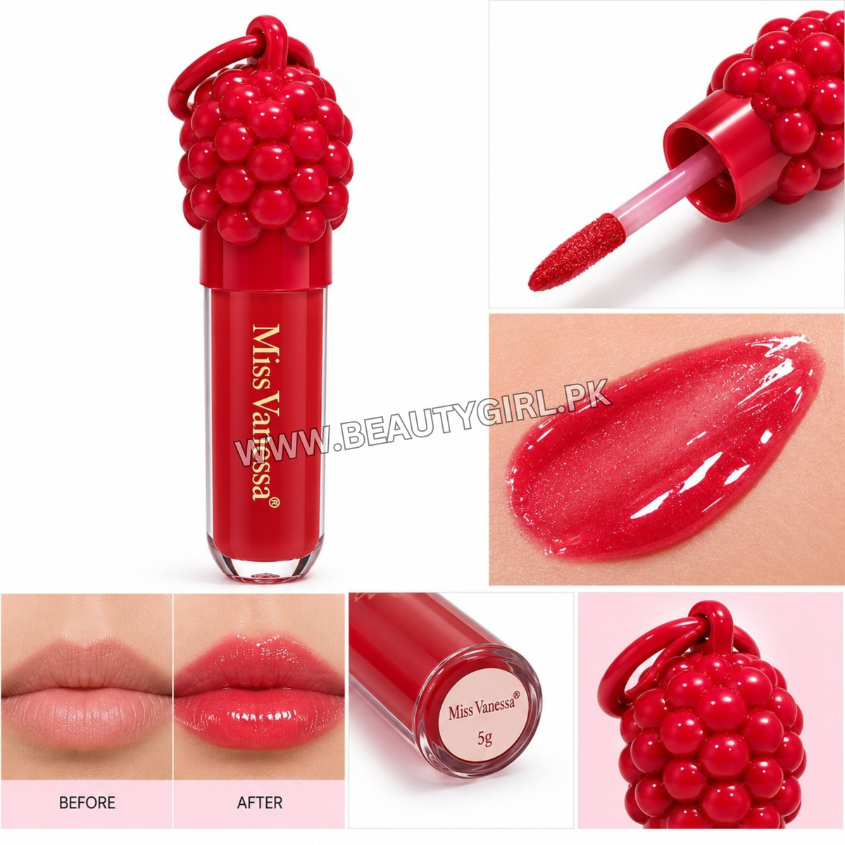 Miss Vanessa Raspberry Lip Gloss