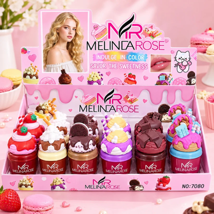 Melinda RoseIce Ice Cream Donut Lip Gloss 6 Pcs Set