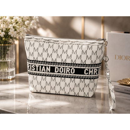 Christian Doiro Premium Designer Pouch Crafted with Stylish Modern Look Durable Finish And Elegant Wrist Strap Perfect For Daily Essentials Travel  And Luxury Fashion Styling.
