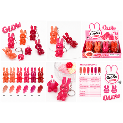 Kiss Beauty Lip Gloss  Smooth Glossy Look 6 Pcs Set