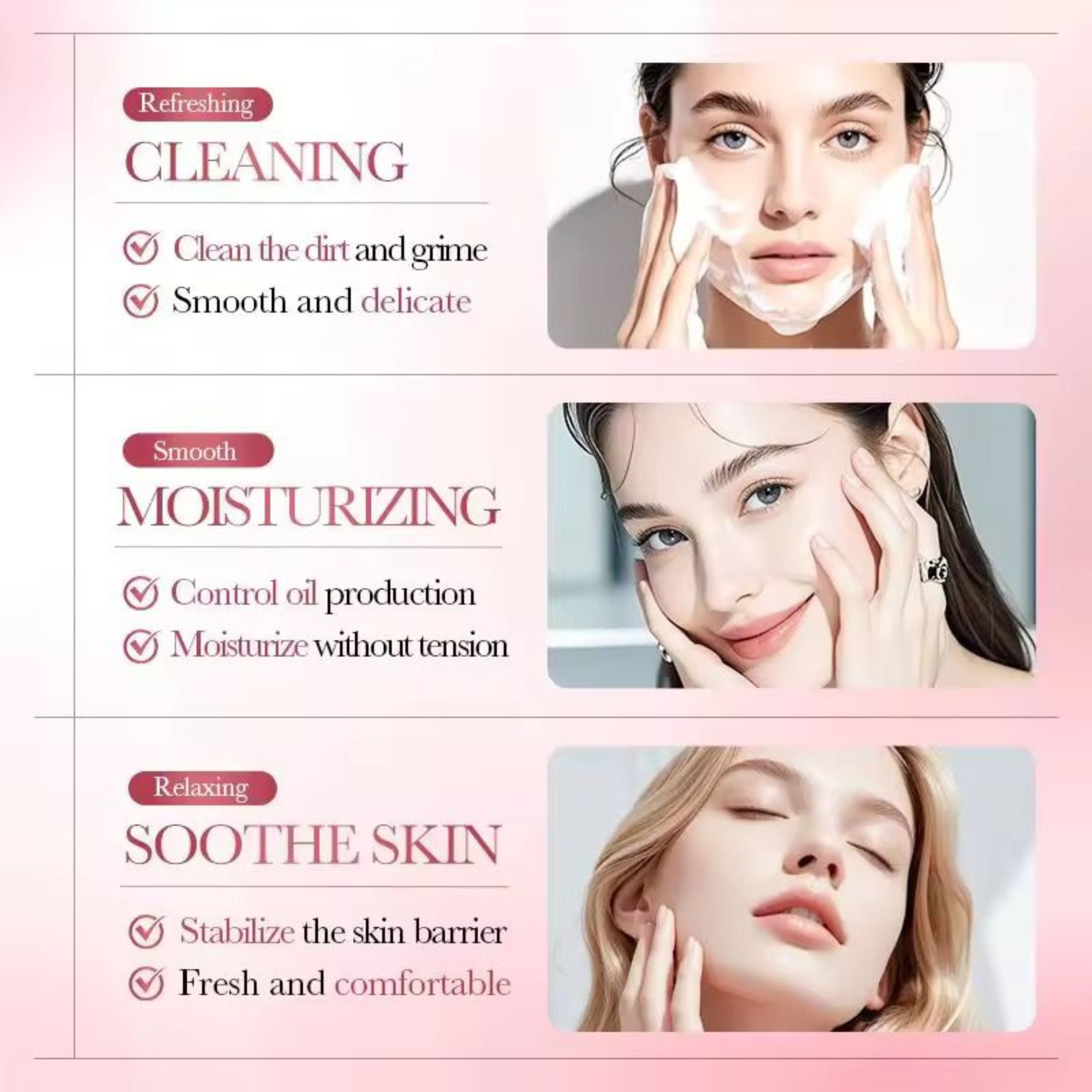 Sadoer 98% Pink Aloe Refreshing Clarifying Cleanser