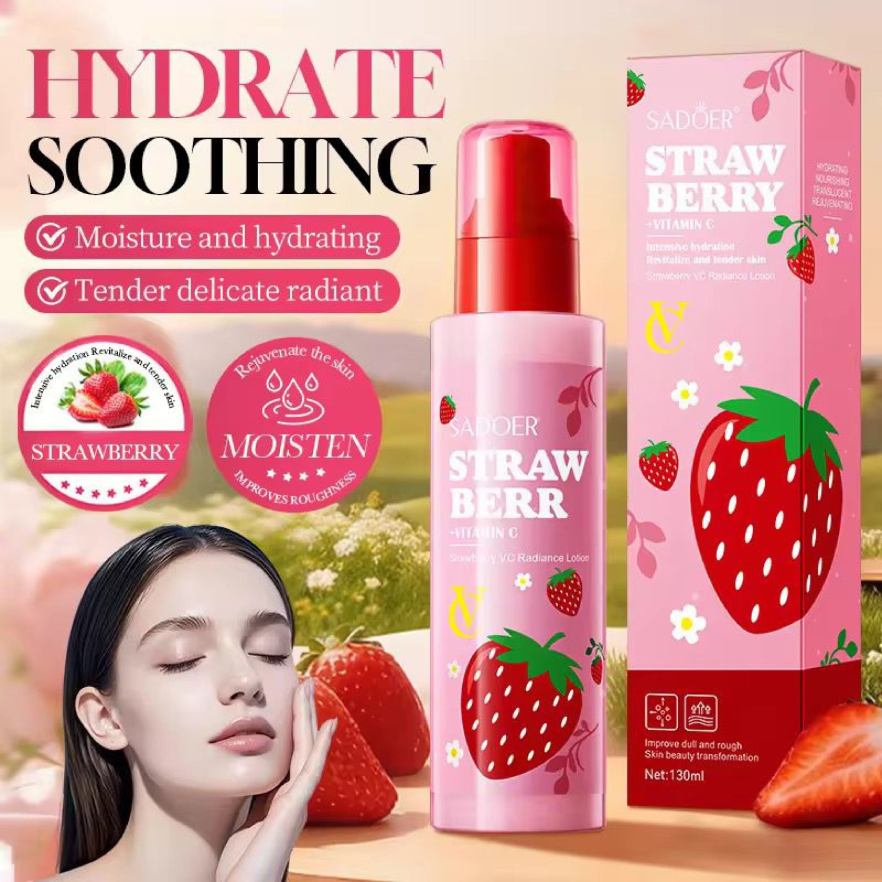 Sadoer Strawberry VC Brightening Lotion Moisturizing