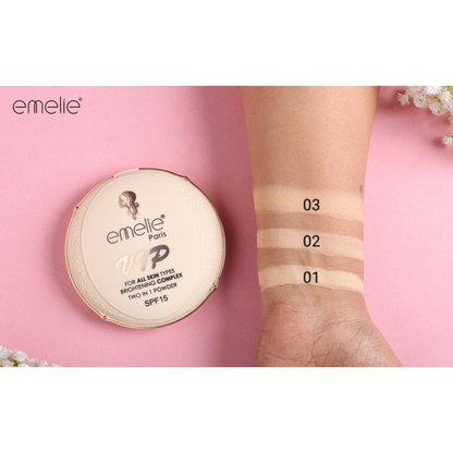 Emelie VIP Brightening 2 in1 Complex Compact Powder