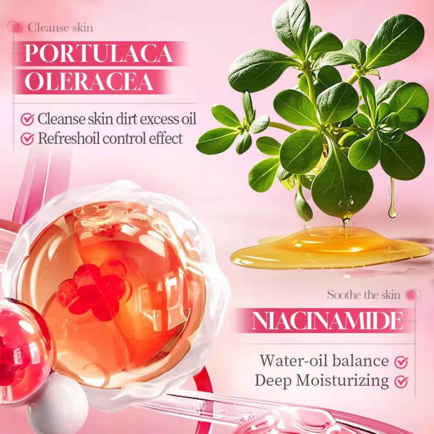 Sadoer Strawberry Vitamin C Facial Face Wash Deep Cleansing Oil Balancing