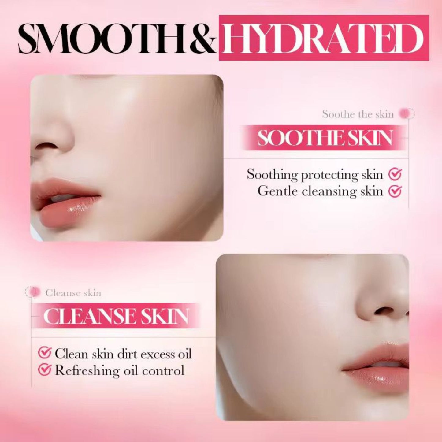 Sadoer Strawberry Vitamin C Facial Face Wash Deep Cleansing Oil Balancing
