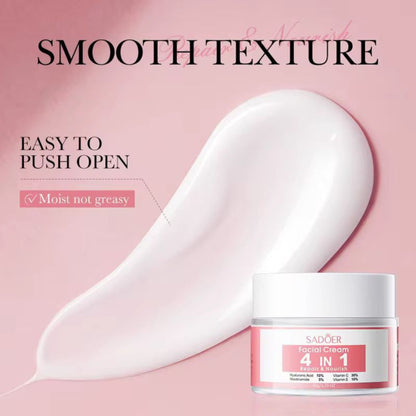 Sadoer 4 In1 Hydrating Face Cream Brightening Firming Moisturizing Smoothing Skin Cream