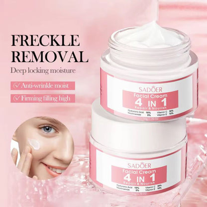 Sadoer 4 In1 Hydrating Face Cream Brightening Firming Moisturizing Smoothing Skin Cream