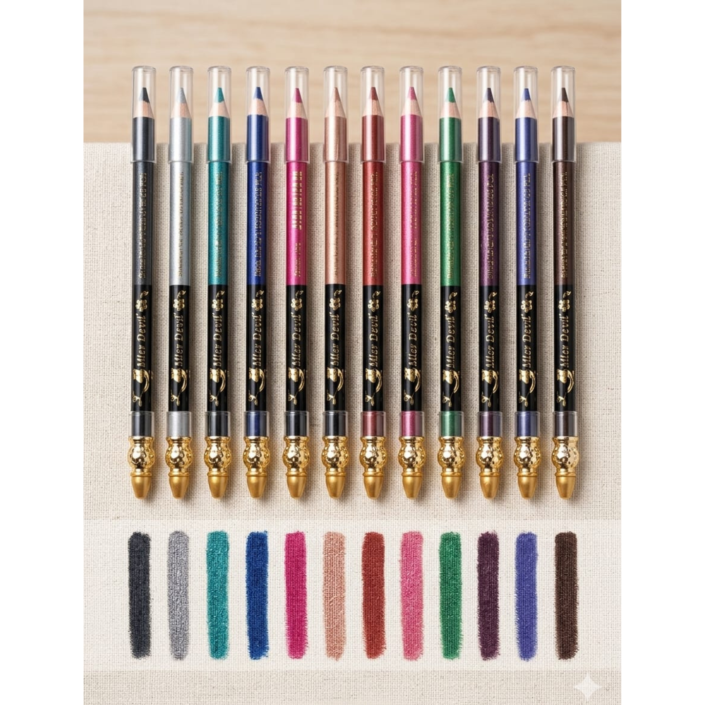 Miss Demi  2in1 Makeup Eye Liner Eye Pencil Waterproof Protection Pencils Set