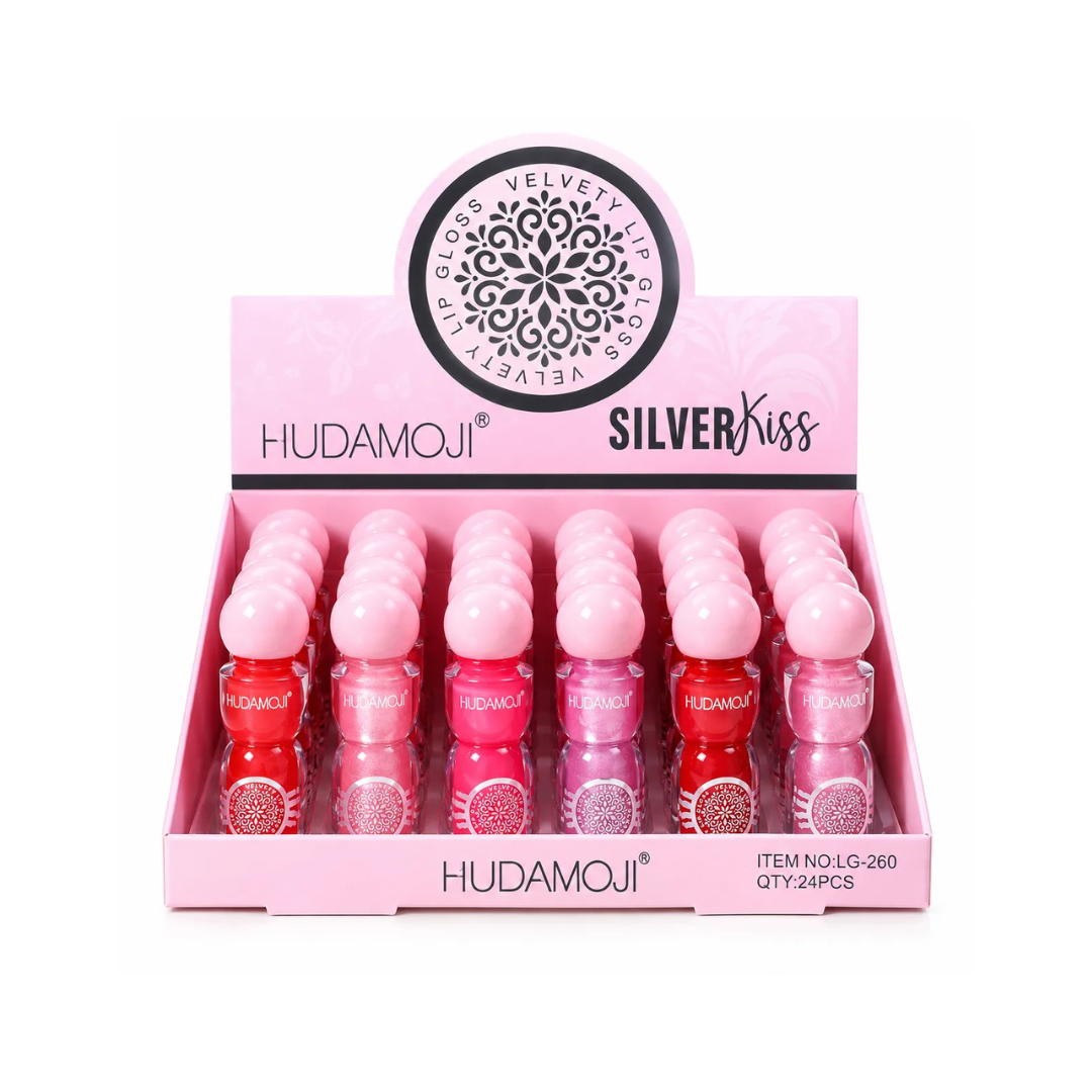 Hudamoji Silver Kiss Velvet Lip Gloss Pack of 6