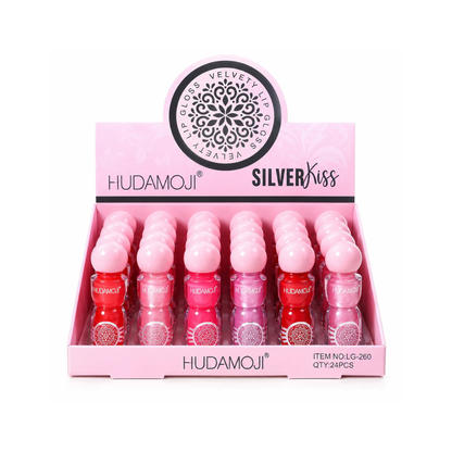 Hudamoji Silver Kiss Velvet Lip Gloss Pack of 6