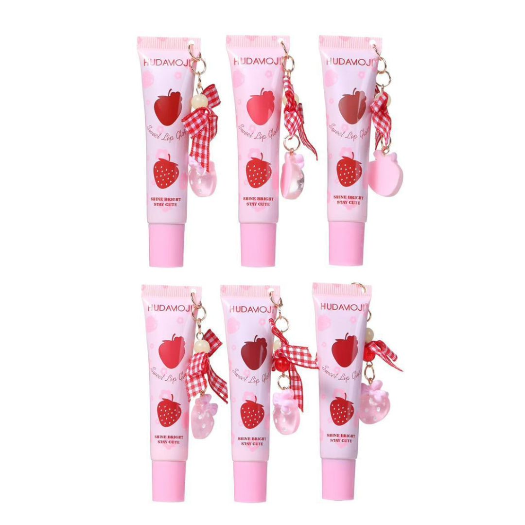 Hudamoji Strawberry Glossy Sweet Lip Gloss Pack of 6