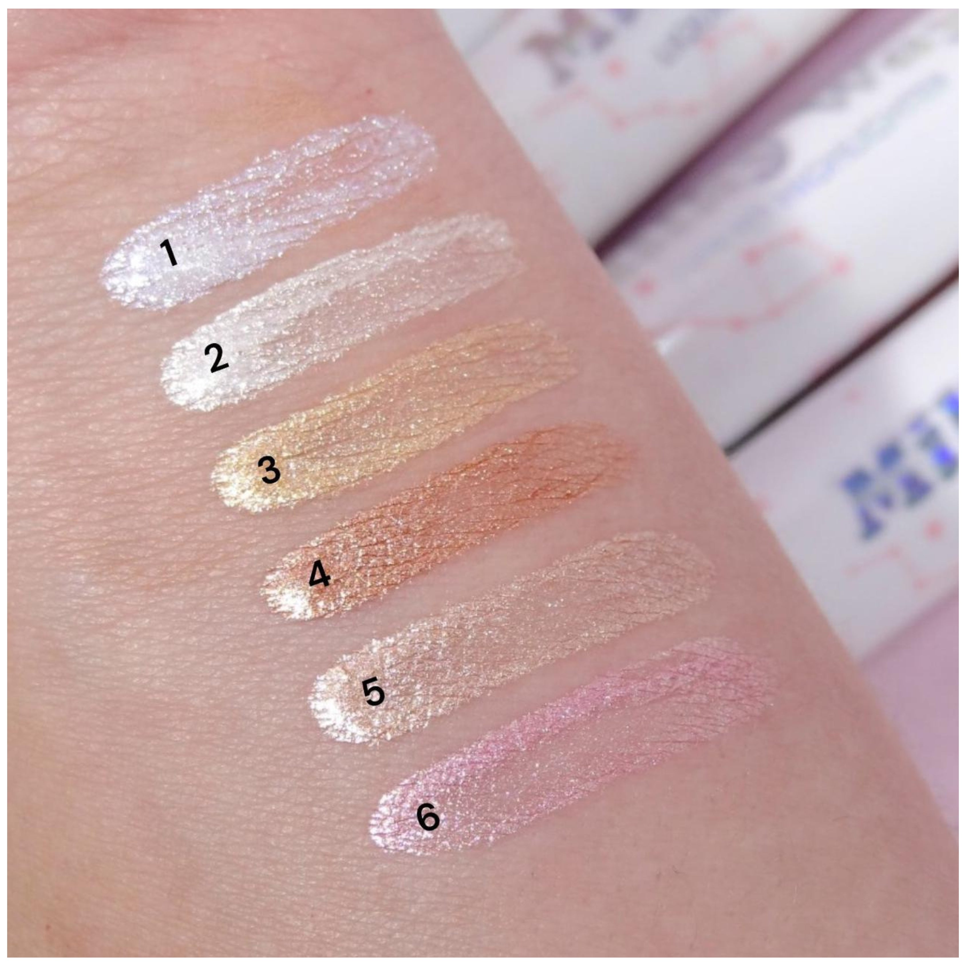 Hudamoji Milky Way Liquid Highlighter 6 Pcs Set