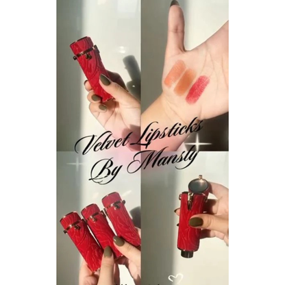 Mansly Velvet High Quality Fancy 3Pcs Matte Lipsticks