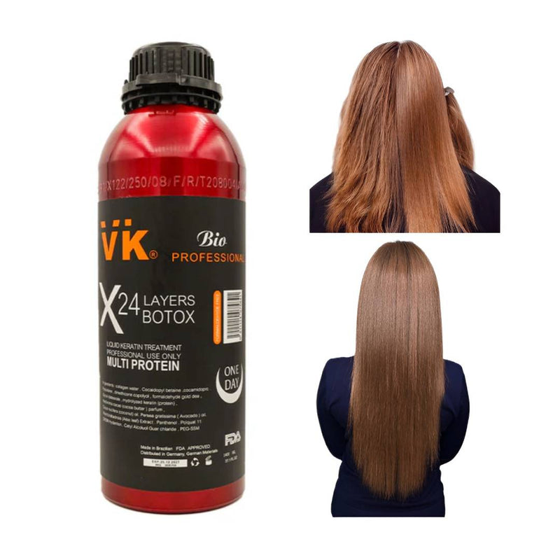 Liquid keratin hair treatment top