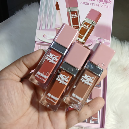 3Q Beauty Premium Moisturizing Matte Lip Gloss Set
