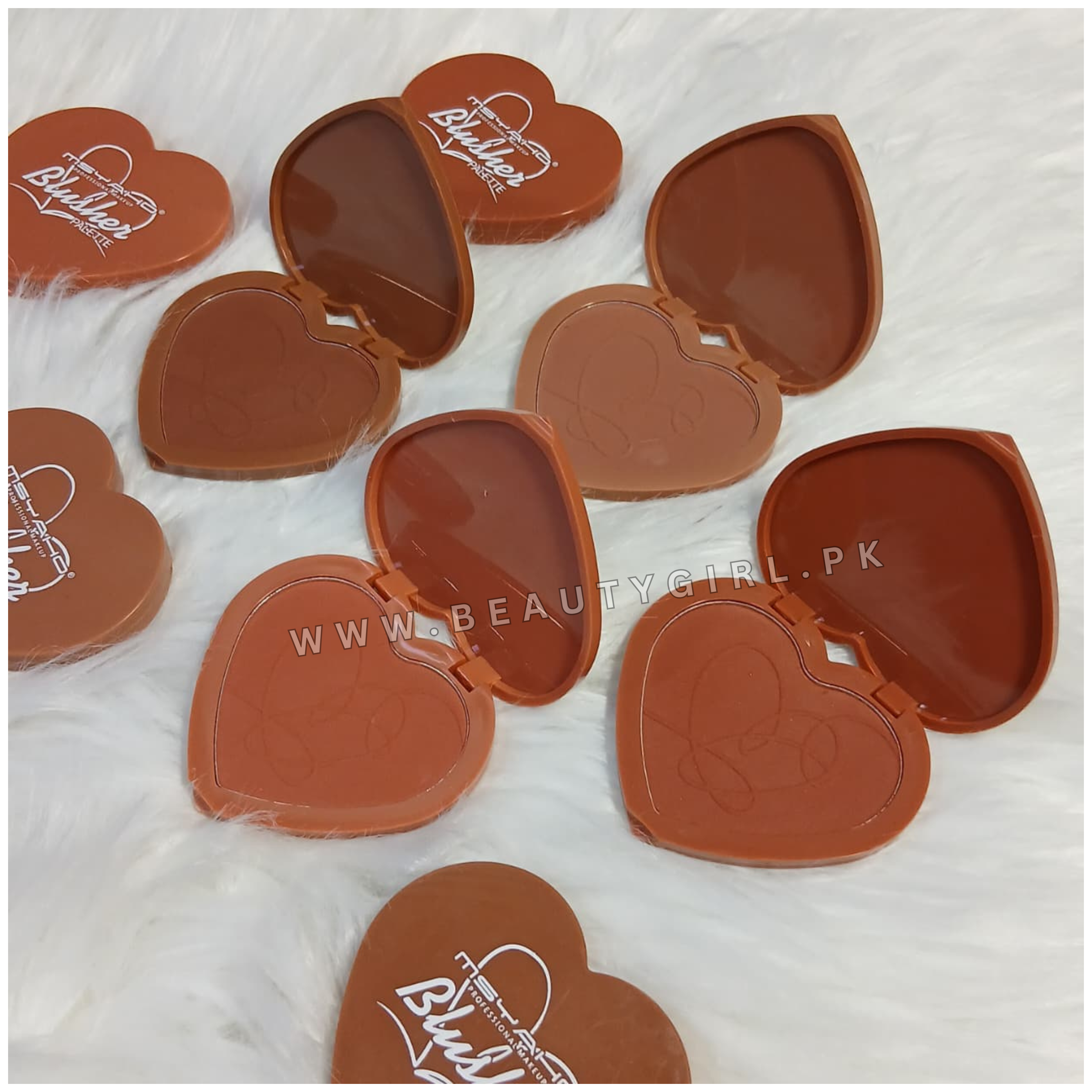 MSYAHO Professional Heart Blusher Palette 4Pcs Set