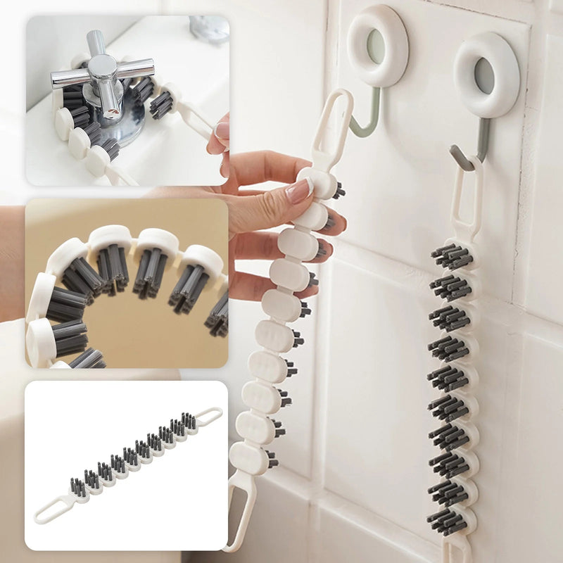 Multifunctional Flexible Groove Gap Hard Bristle Crevice Cleaning Brush