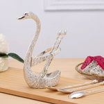 Swan Shaped Spoon Set Holder Stainless Steel