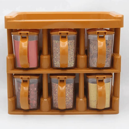 Master Chef Spice Rack With 6 Jar Set