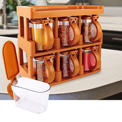 Master Chef Spice Rack With 6 Jar Set