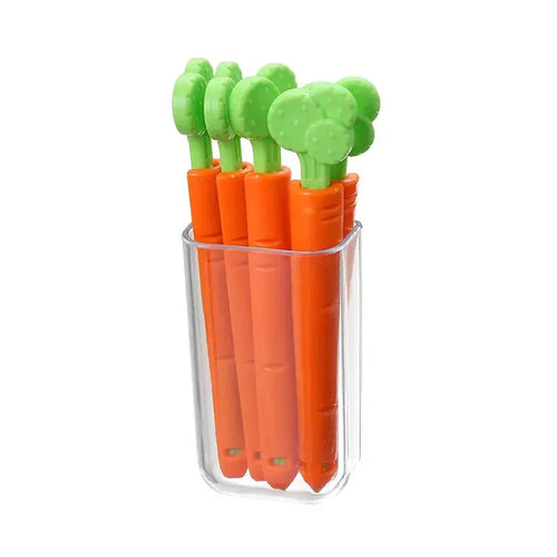 Set Of 5 Carrot Shaped Food Snack Bag Sealing Clip