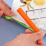 Set Of 5 Carrot Shaped Food Snack Bag Sealing Clip