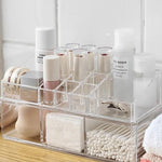 Transparent Double Acrylic Makeup Cosmetic Lipstick Brush Holder Organizer Box