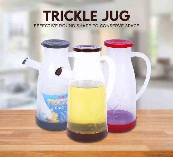 Trickle Jug 1000ml Olive Oil Dispenser Bottle Anti-Leak With Lid