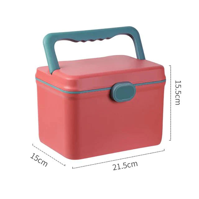 Portable Handle Double Layer First Aid Medicine Storage Box