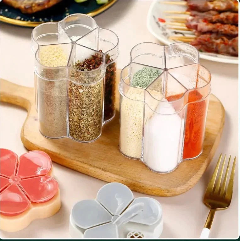 5 in 1 Spice Bottle Jar Large Capacity Food Grade Salt Sugar Bottle