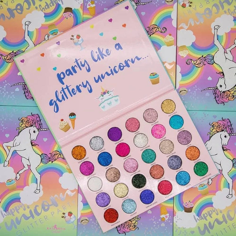 Happy Unicorn 30 Color Glitter Eyeshadow Palette