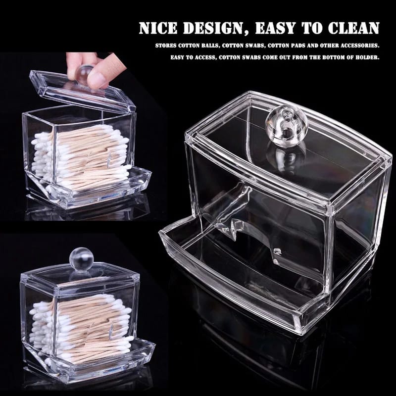 Acrylic Cotton Swabs Storage Box