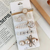 Fashion Jewellery 5Pcs Rose Pearl Hair Clips