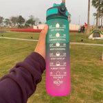 Motivational Portable Time Mark Sports Water Bottle Approx Capacity 1 Liter