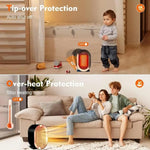 Portable Electric Space Heater 1200W Energy Efficient With Thermostat for Indoor