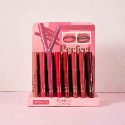Hudamoji Lip Pencil Crayon Pefect Lip Pencil 8pcs Set