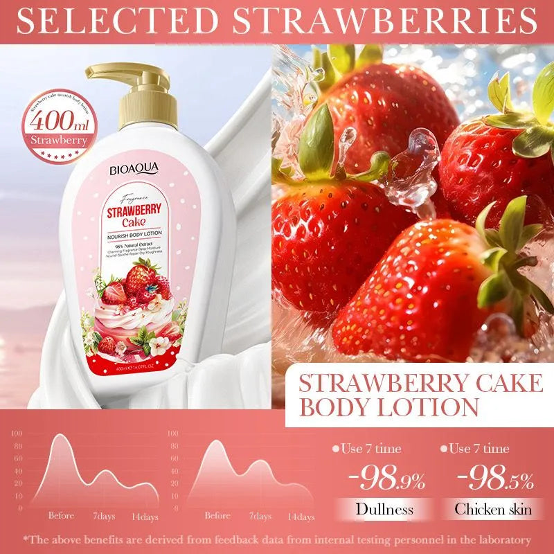 Bioaqua Fragrance Strawberry Cake Nourishing Body Lotion 400ml