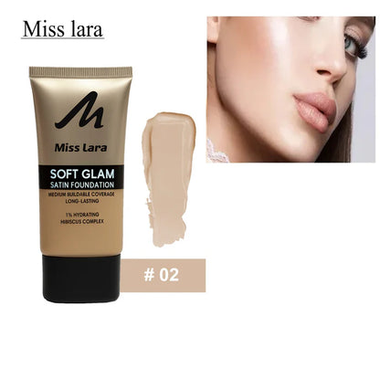 Miss Lara Soft Glam Satin Foundation  Medium Buildable Coverage