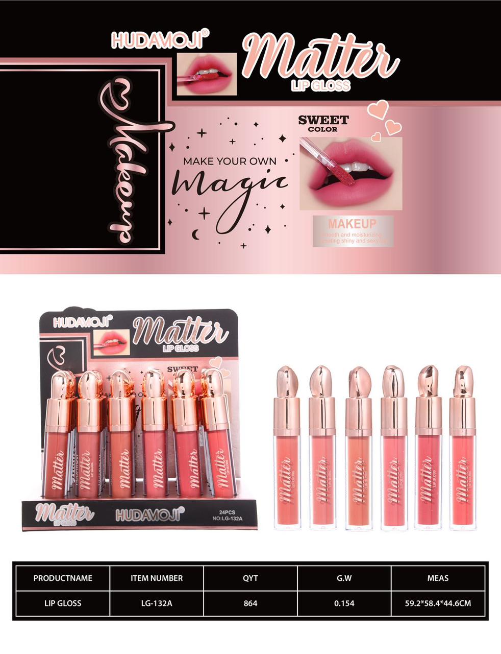 Hudamoji Make Your Own Magic Lip Gloss Pack of 6