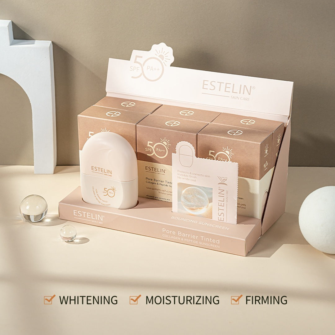 Estelin Pore Repair Tinted Sunscreen SPF 50 Collagen And Peptide