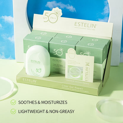 Estelin Clear Gel Repair Sunscreen SPF 50 Ceramide And Centella
