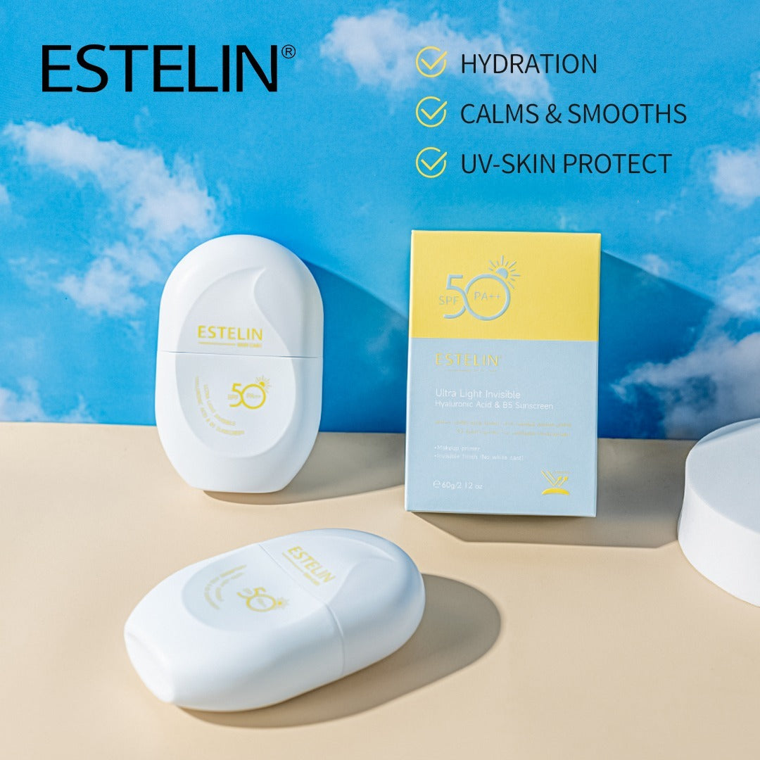 Estelin Ultra Light Invisible Sunscreen SPF 50 Hyaluronic Acid And B5