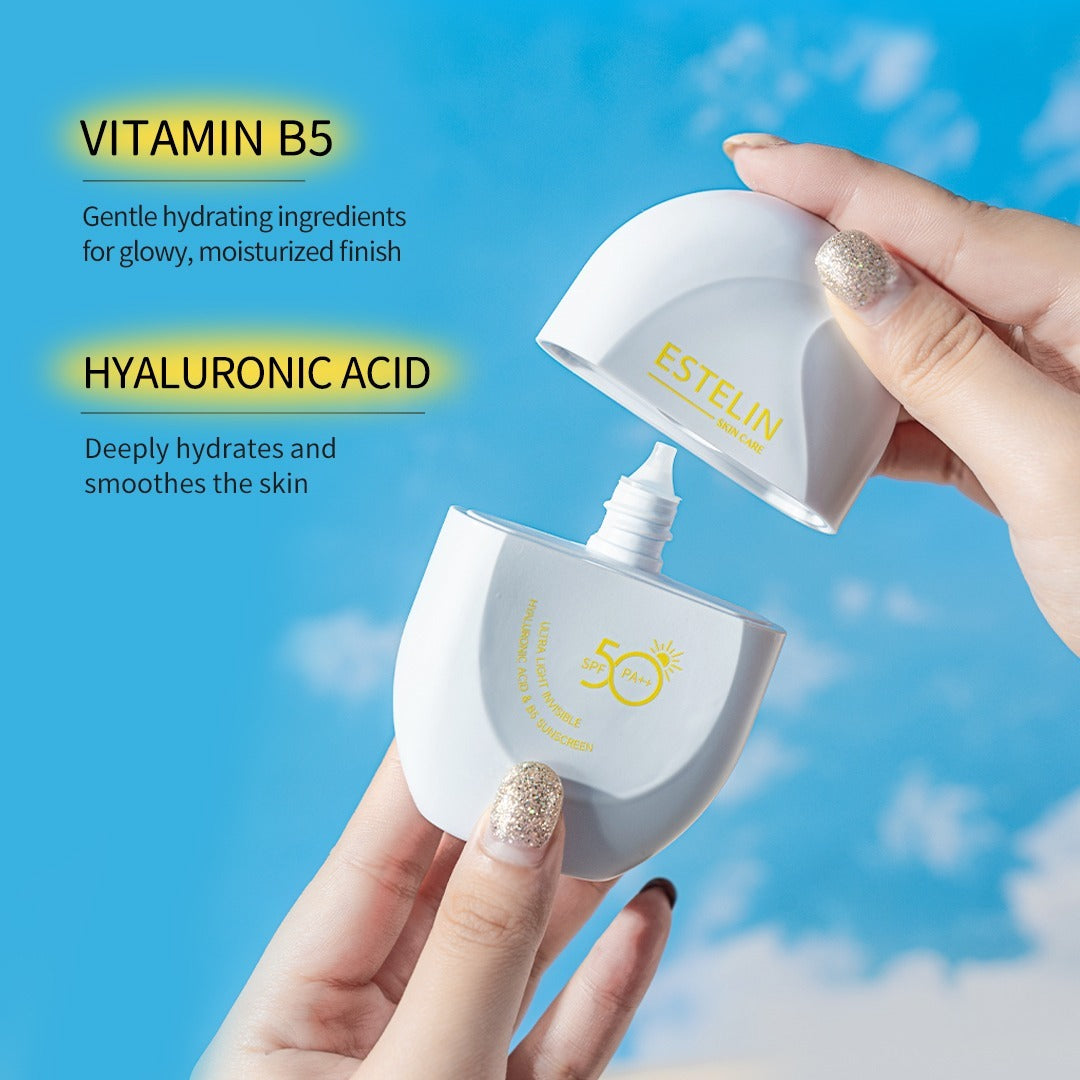 Estelin Ultra Light Invisible Sunscreen SPF 50 Hyaluronic Acid And B5