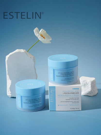 Estelin Hyaluronic  Polyglutamic Acid Moisturizing Cream 200g