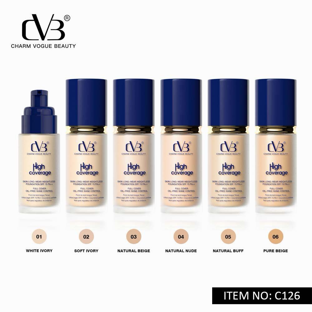 Cvb High Coverage Oil Free SPF PA++ Foundation