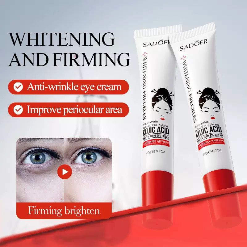 Sadoer Kojic Acid Anti Ageing Anti Wrinkle Firming Whitening Retinol Eye Cream For Dark Circles