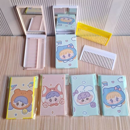 Uromi Cute Mini Mirror Comb