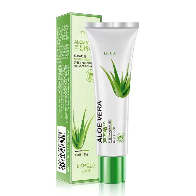 Bioaqua Aloe Vera Hydrating Eye Gel Cream Reduces Dark Circles Moisturizes 20g