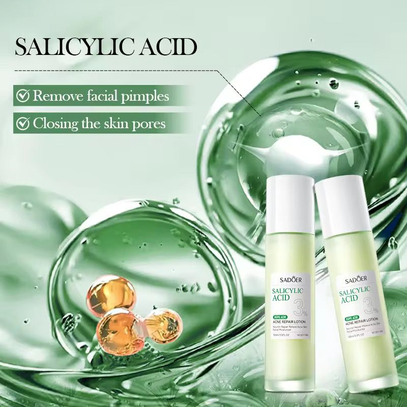 Sadoer 3% Salicylic Acid Skincare Dark Spot Acne Essence Lotion Niacinamide Repair Nourishing Whitening Brighten Moisturizing Lotion